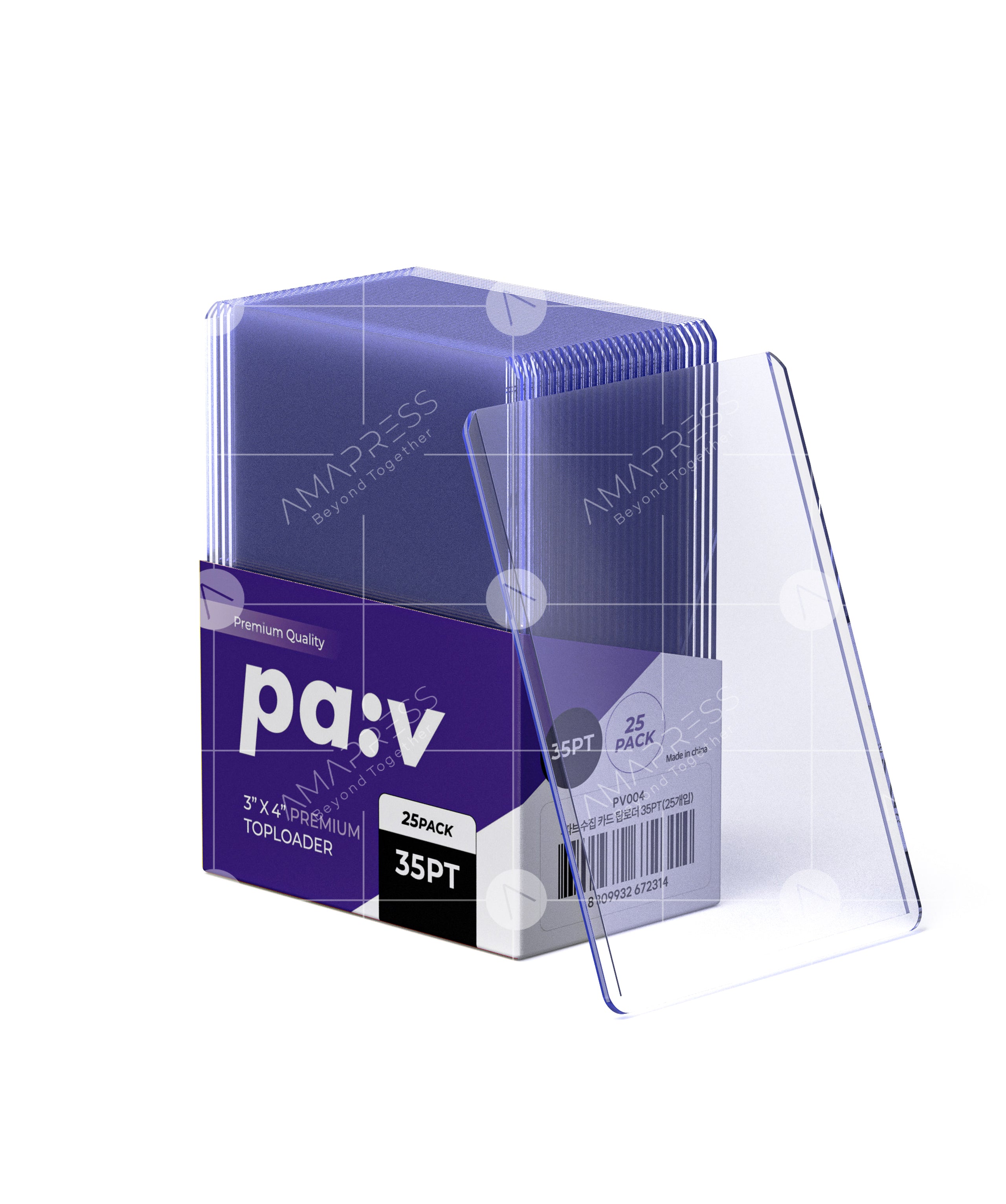 PAV-TOPLOADER-35PT-25PK PAV Premium 35PT Toploader Card Holders (25 Pack) – Rigid Ultra-Clear Protective Sleeves for Standard Size 2.5x3.5 Trading Cards, Sports Cards, TCG, Pokémon, Graded Card Storage